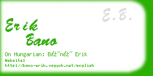 erik bano business card